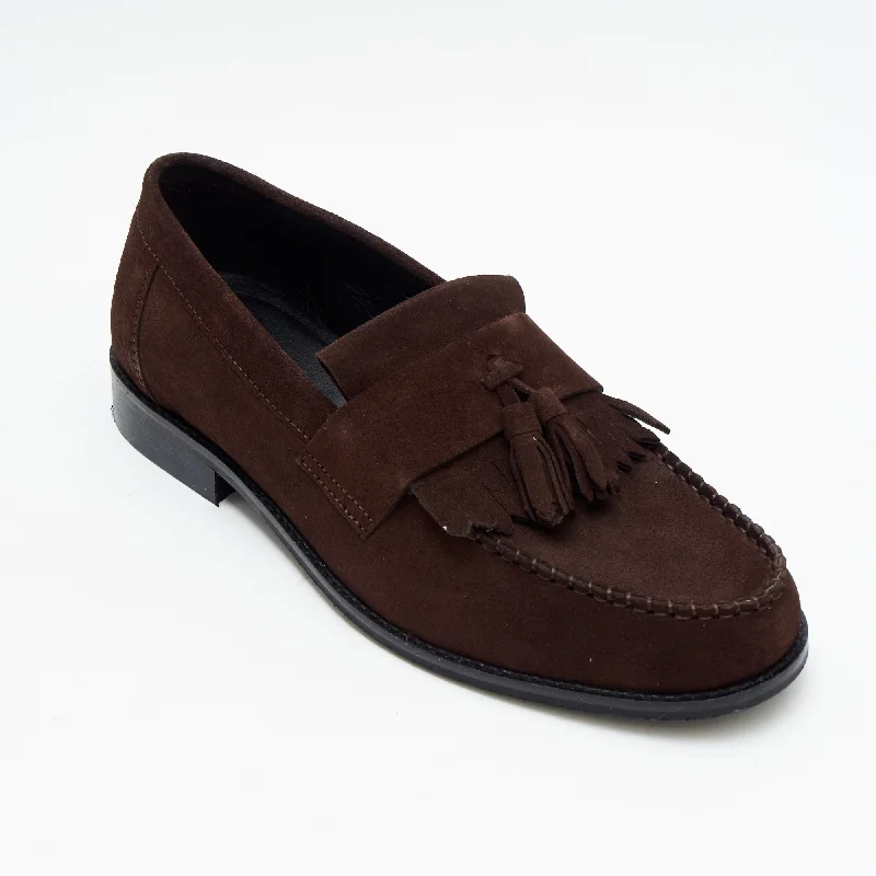 Stylish Work Shoes Mens Formal Moccasin Shoes 17999_Brown Suede