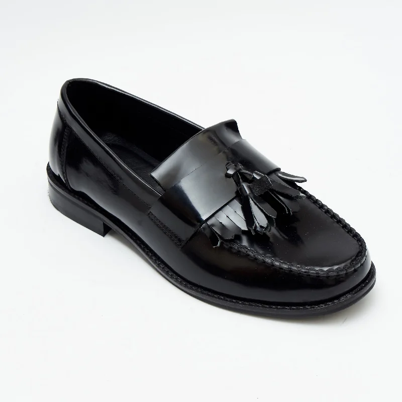 Fashionable Flat Shoes Mens Formal Moccasin Shoes 17999_Black Patent