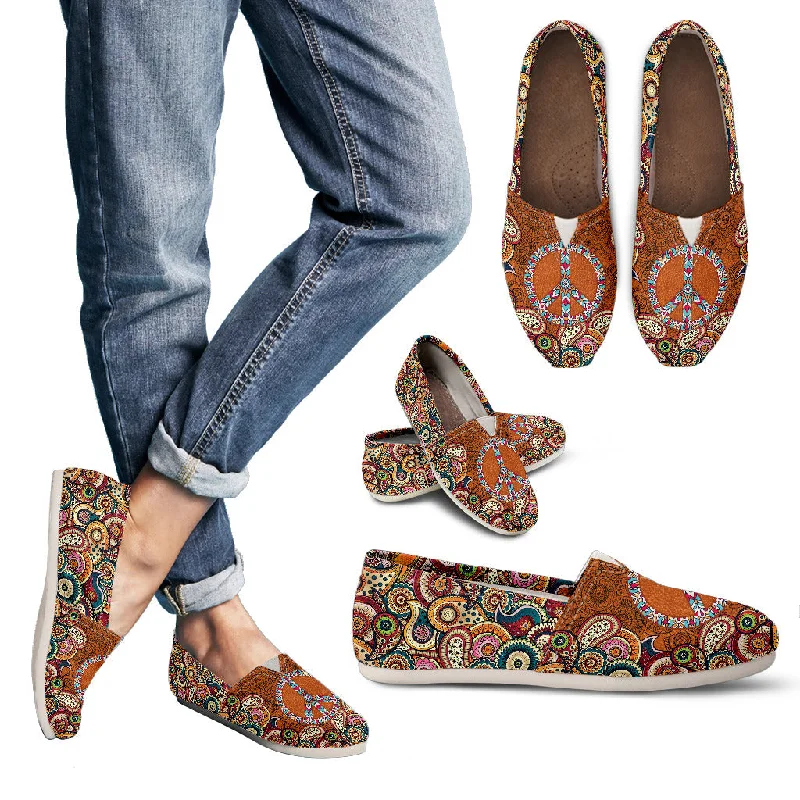 Sporty Running Shoes Paisley Mandala Handcrafted Casual Shoes