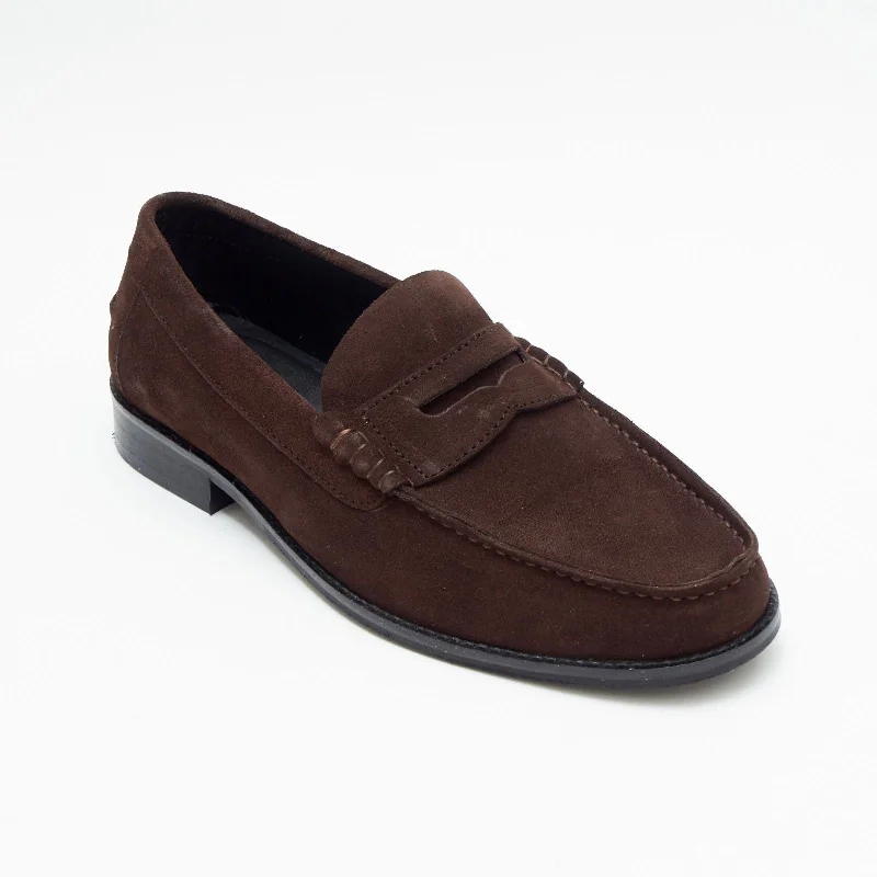 Breathable Sports Shoes Mens Suede Casual Slip On Shoes - 17925_Brown Suede