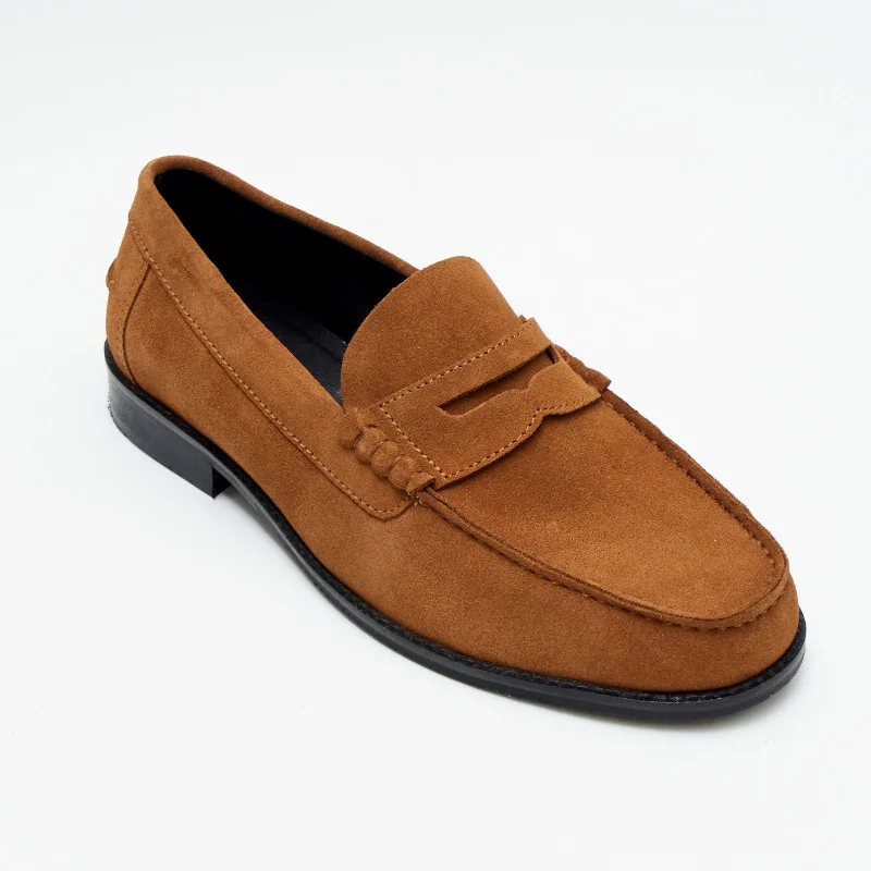 Trendy Summer Sandals Mens Suede Casual Slip On Shoes - 17925_Tan Suede