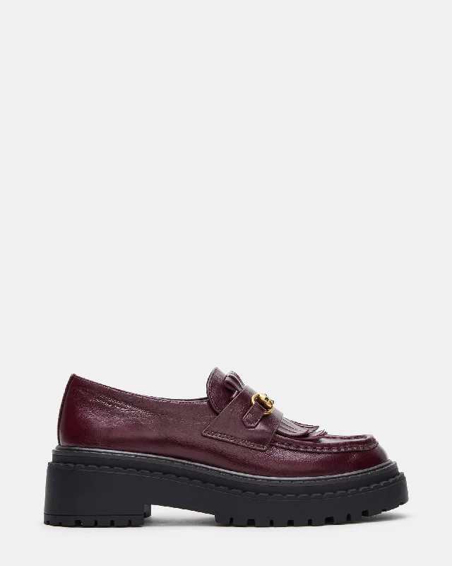 Comfortable Loafers For Work ANABETH BURGUNDY