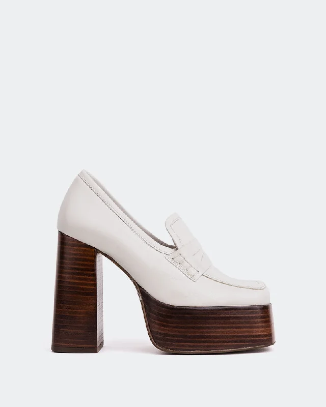 Comfortable Loafers For Work Cyrus Off White Leather