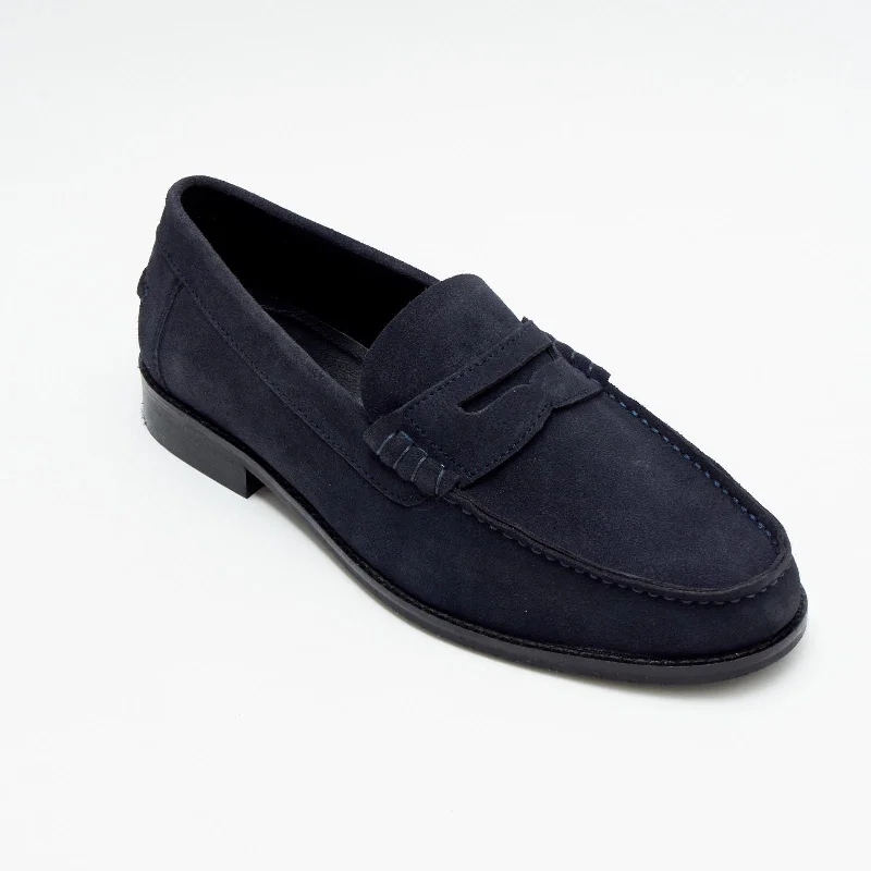 Winter Boots Sale Mens Suede Casual Slip On Shoes - 17925_Navyblue Suede