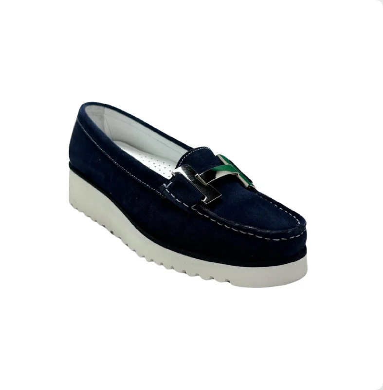 Stylish Winter Footwear 1266 Navy Loafer