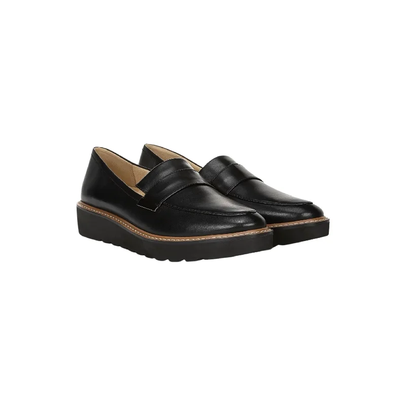 Stylish Work Shoes Adiline Black Leather Loafer