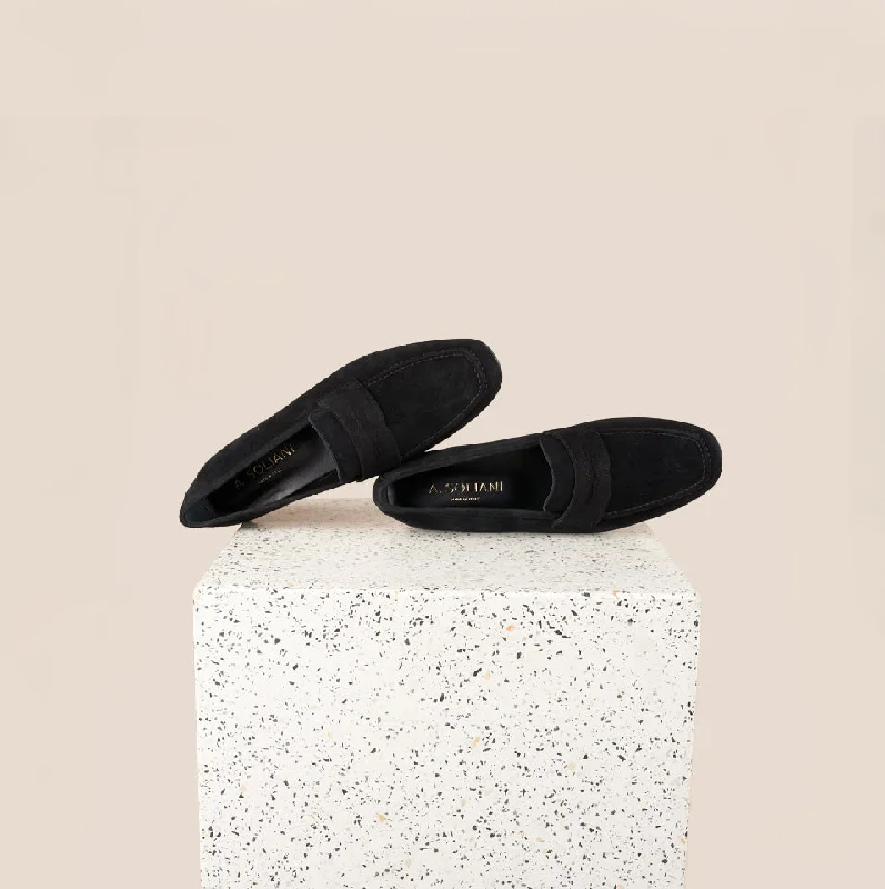 Trendy Loafers For Sale Lodi Due - Black Suede