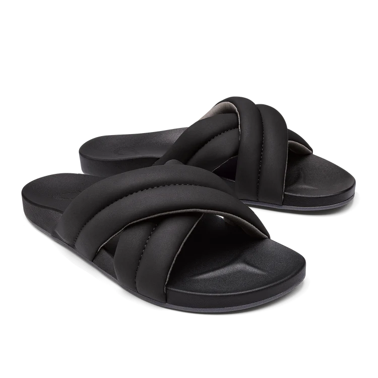 Breathable Sports Shoes OLUKAI HILA SLIDE BLACK