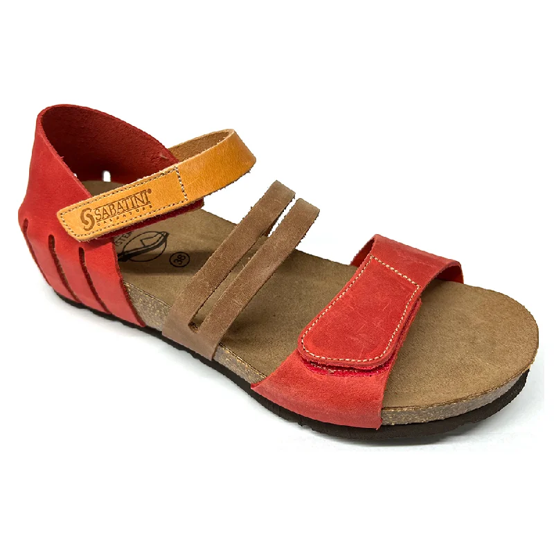 Fashionable Summer Shoes Sabatini Edie Rosso/Arancio Crazy Sandal (Women's)