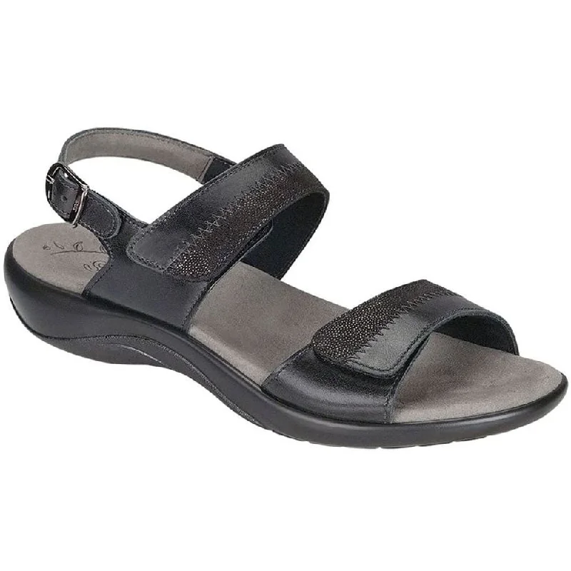 Comfortable Casual Shoes SAS Nudu Sandal Black Midnight Leather (Women's)