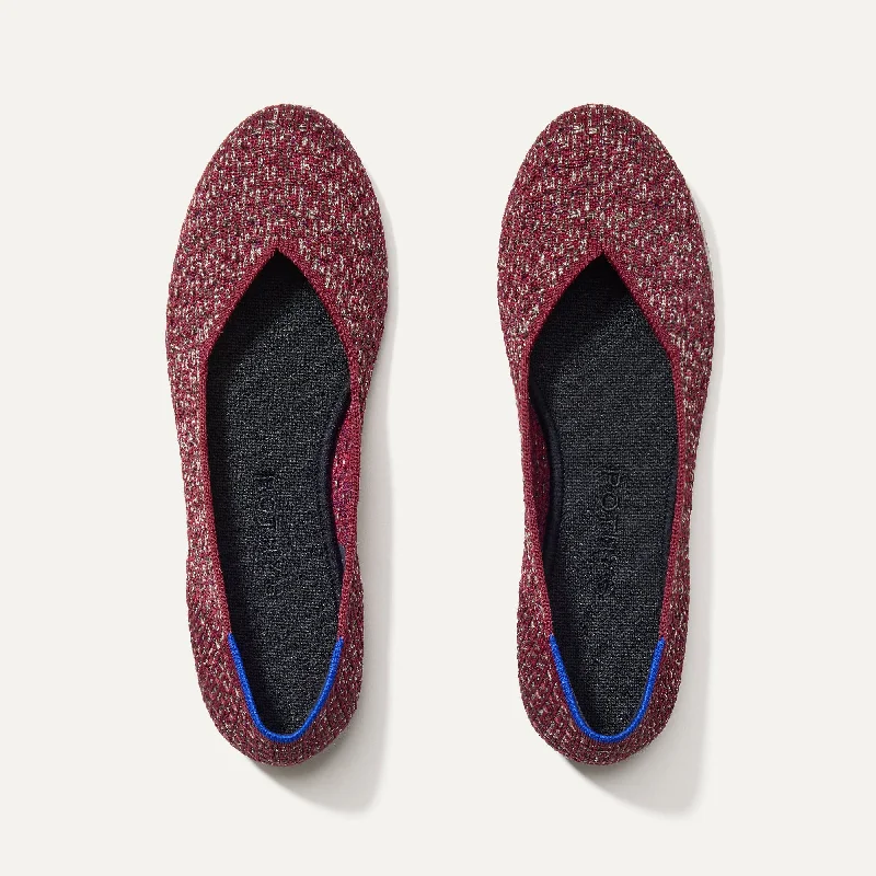 Formal Wedding Shoes The Flat - Crimson Tweed