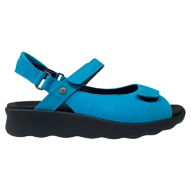 High Heels Collection Wolky Pichu Turquoise Nubuck Sandal (Women's)