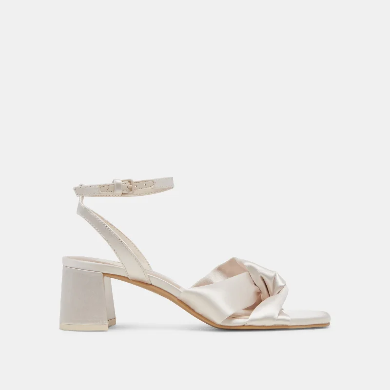 High Heels Collection BRENNA HEELS IVORY SATIN