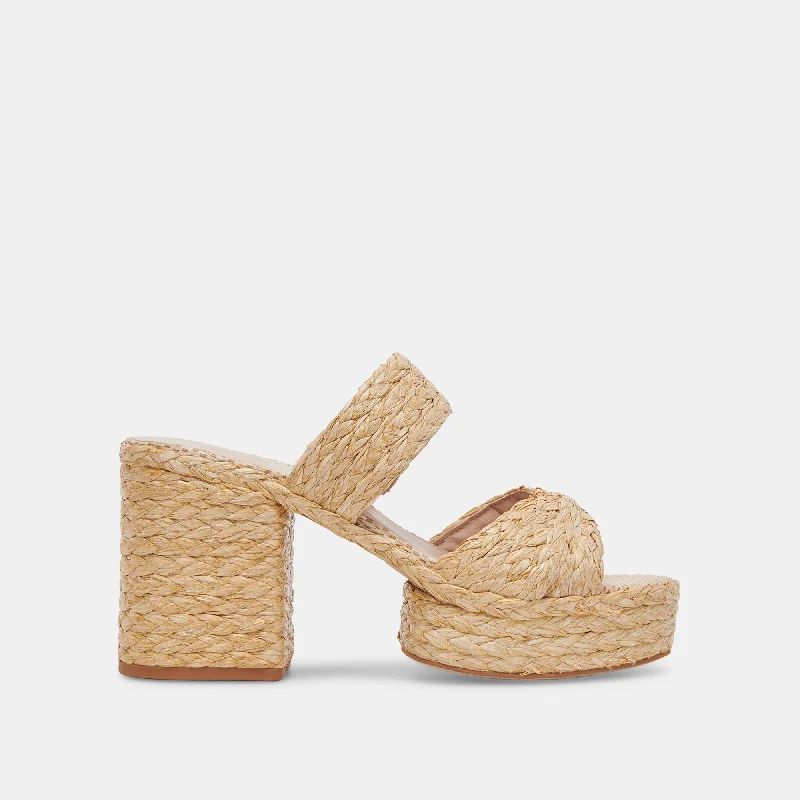 High Heels Collection LATOYA HEELS LT NATURAL RAFFIA