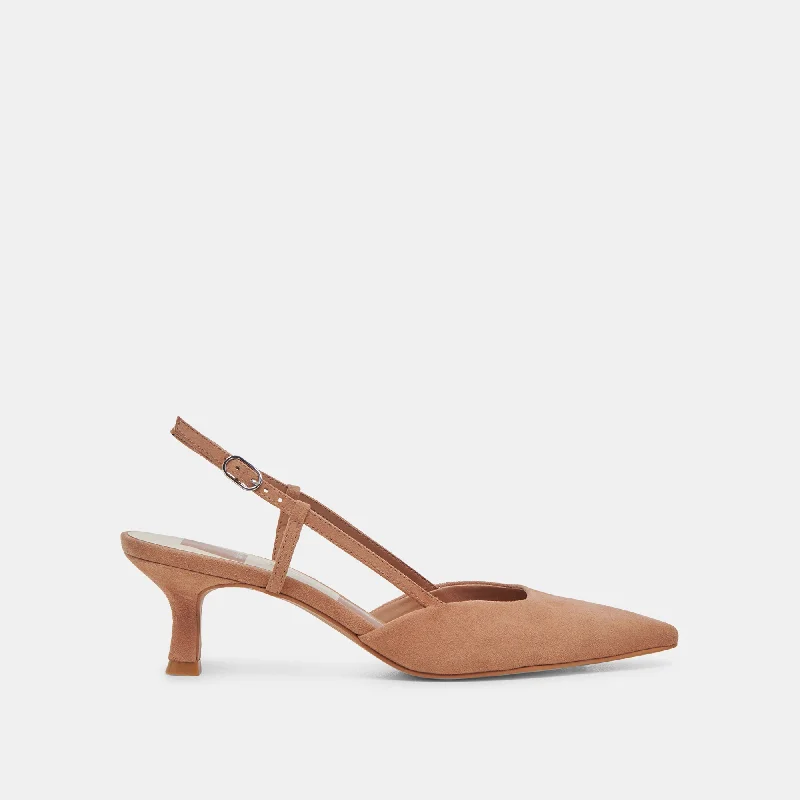 Formal Dress Shoes ODELA HEELS TOFFEE SUEDE