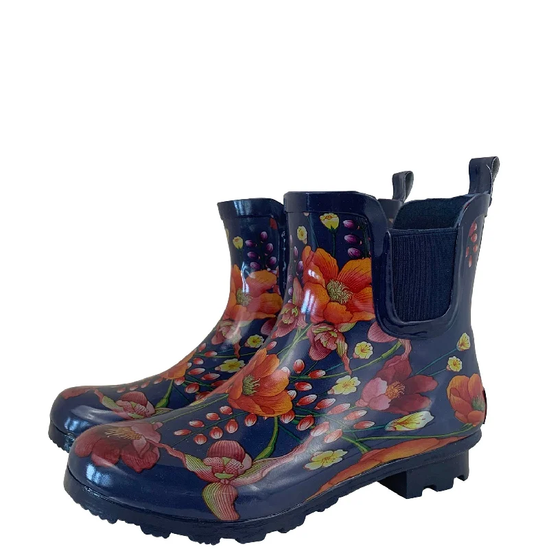 Casual Walking Boots Rain Boots - Fall Flowers (3202)