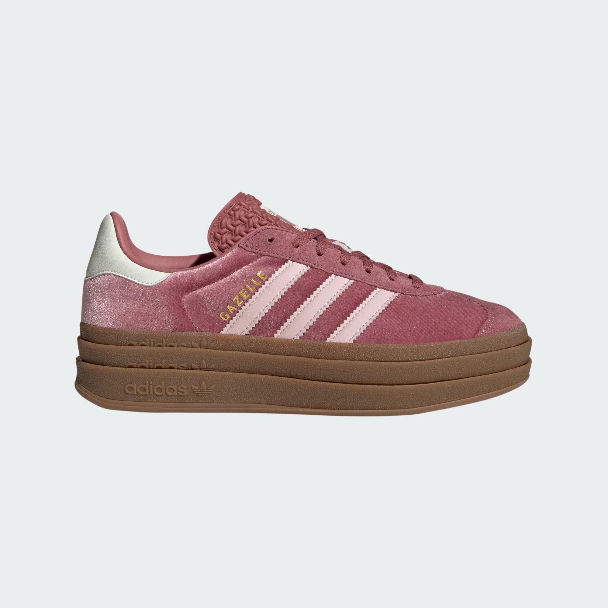 Leather Boots For Sale Adidas - Gazelle Bold Sandy Pink Velvet