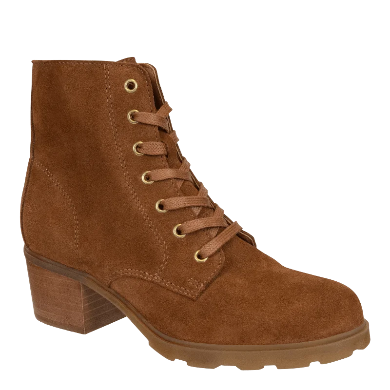 Best Hiking Shoes ARC in CAMEL Heeled Ankle Boots