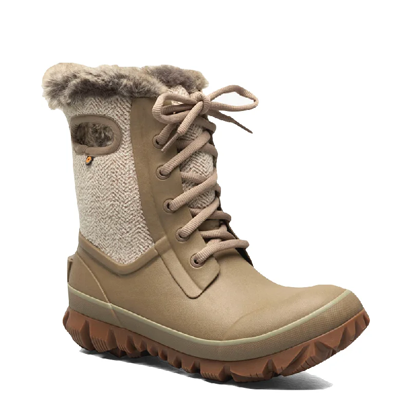 Casual Sneakers For Sale Bogs Women's Arcata Cozy Chevron Waterproof Boot in Taupe