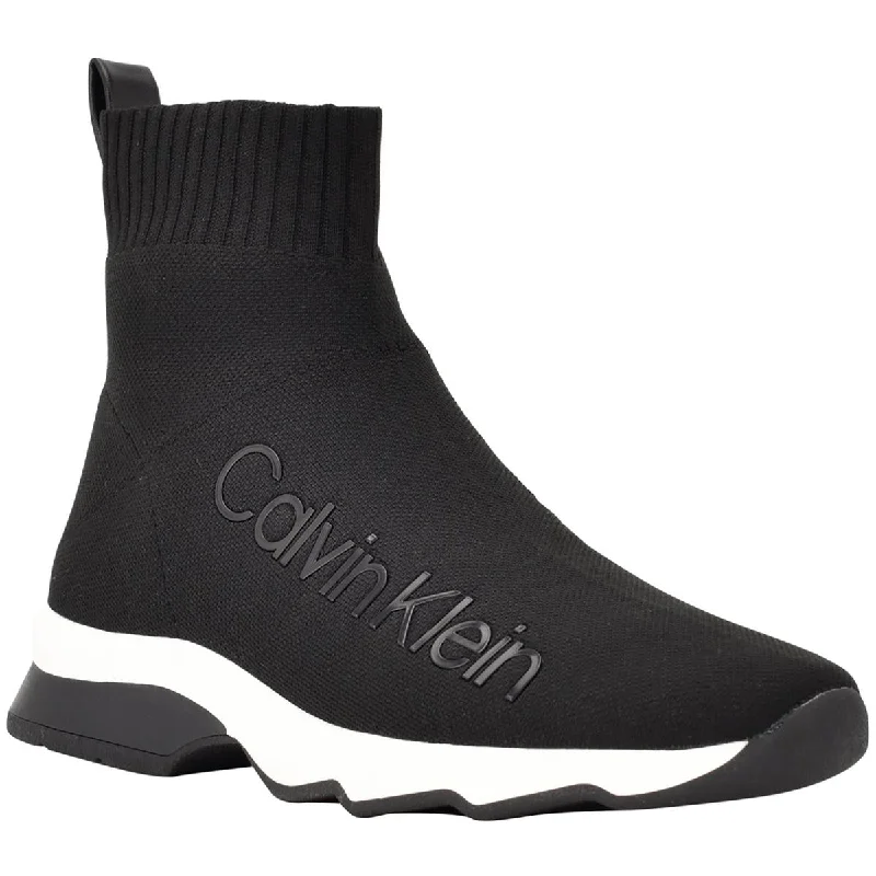 Stylish Boots For Work Calvin Klein Womens Karmina High-Top Slip-On Sock Sneakers