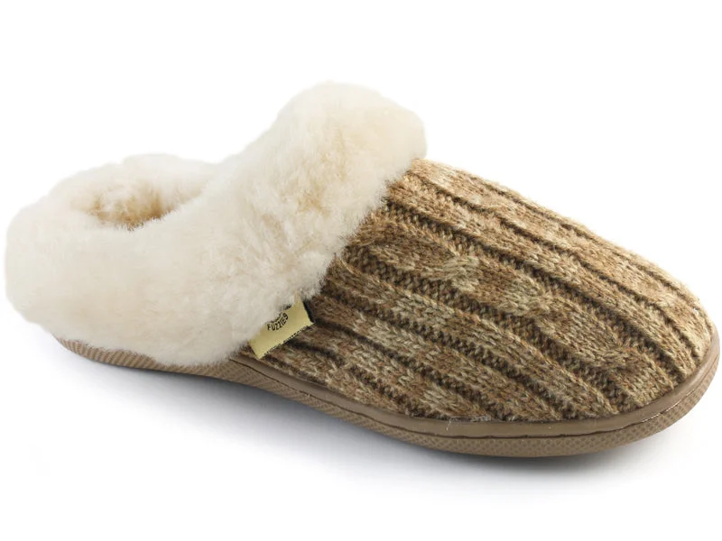 Slip-On Sneakers Collection Cloud Nine Sheepskin Crochet Clog - Women's Slipper