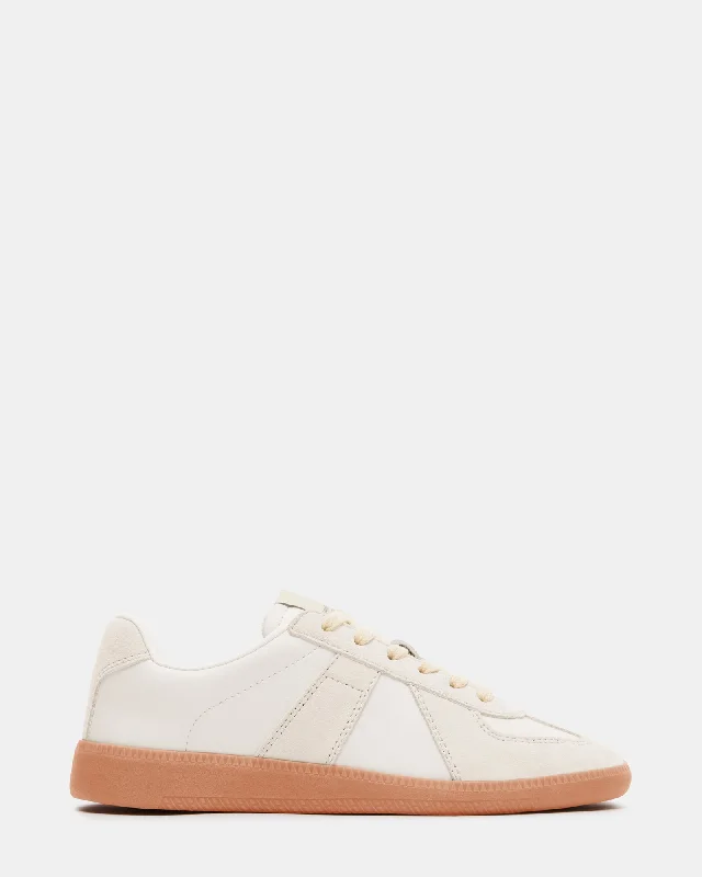 Comfortable Work Sneakers DIXIN WHITE LEATHER