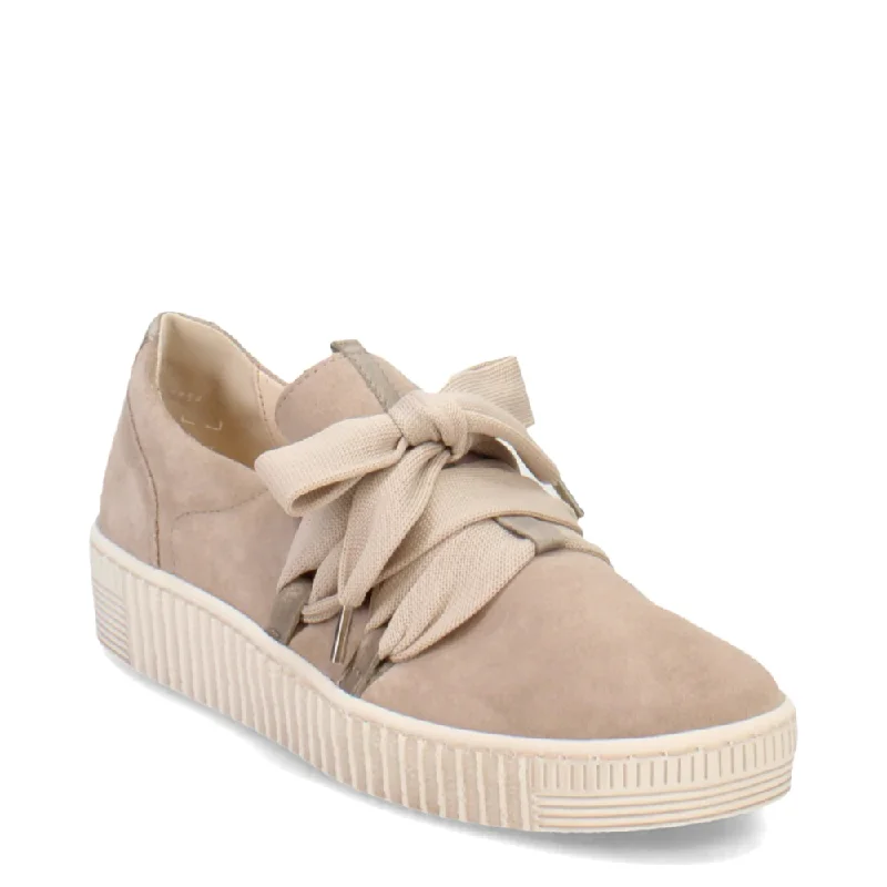 Comfortable Sports Shoes Gabor Women's Bow Sneaker in Eclisse Taupe