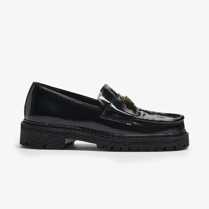 High Fashion Footwear Lulie Patent Loafer in Black from Nōskin