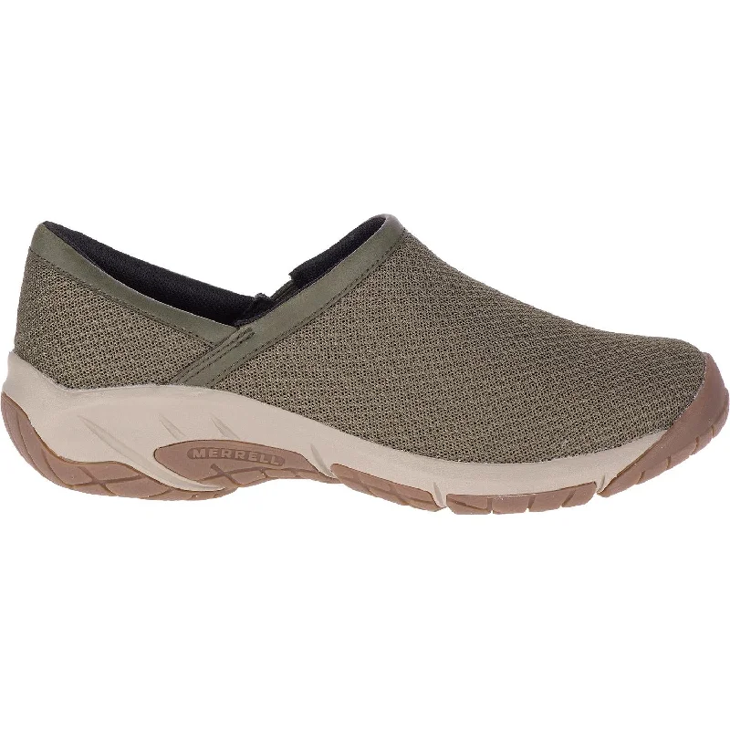 Trendy Platform Sneakers Women's Merrell Encore Breeze Moc Olive Mesh/Leather