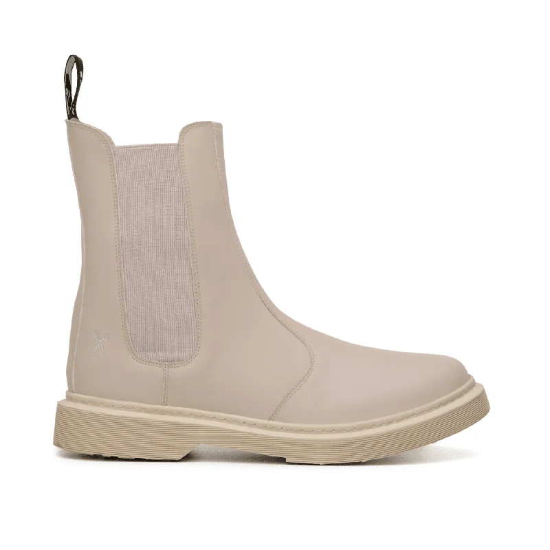 Cozy Casual Shoes 'Nova Brick Lane' Vegan Chelsea Boot by King55 - Ecru