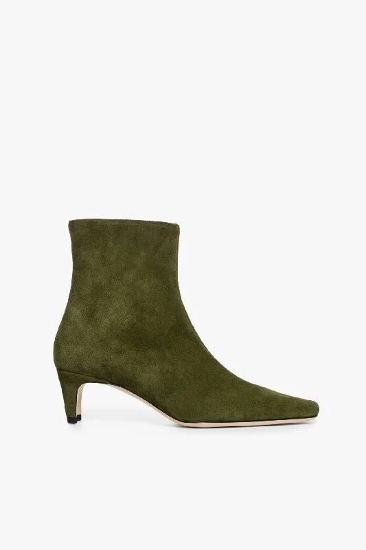 Waterproof Loafers WALLY ANKLE BOOT | OLIVE SUEDE