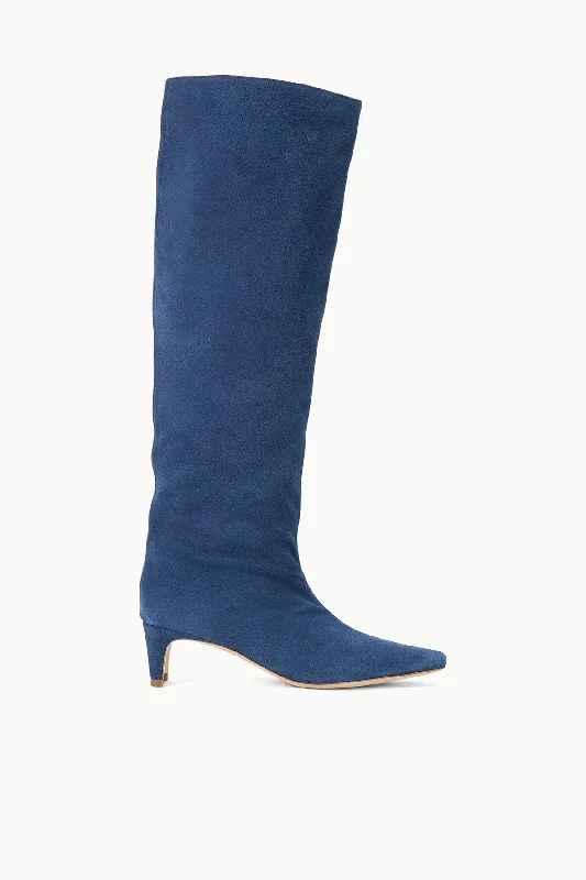 Luxury Boots For Sale WALLY BOOT | BLEU SUEDE