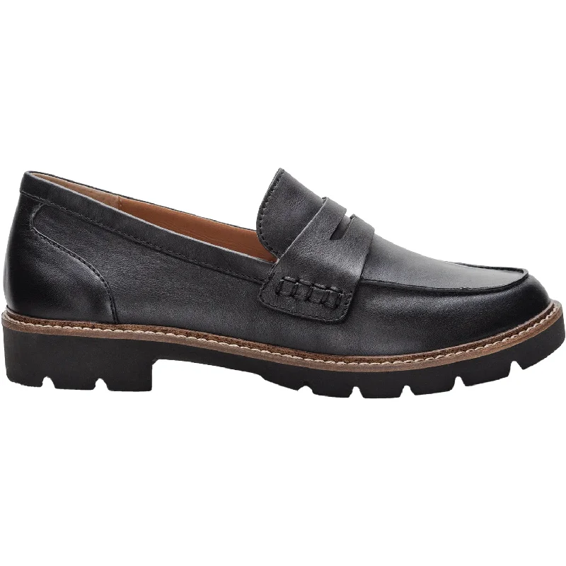 Running Shoes For Men Women's Aetrex Collette Black Leather Loafer