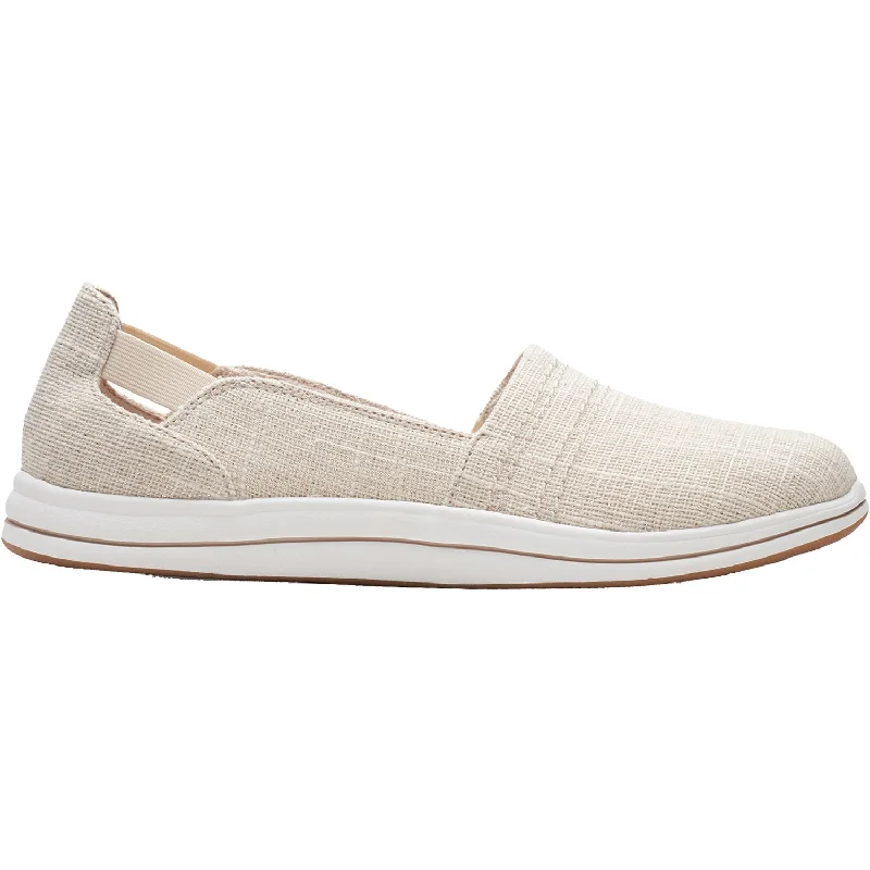 Slip-On Winter Shoes Women's Clarks Cloudsteppers Breeze Step Natural Int Canvas