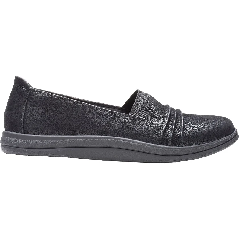 Comfortable Flats For Work Women's Clarks Cloudsteppers Breeze Sol Black Synthetic