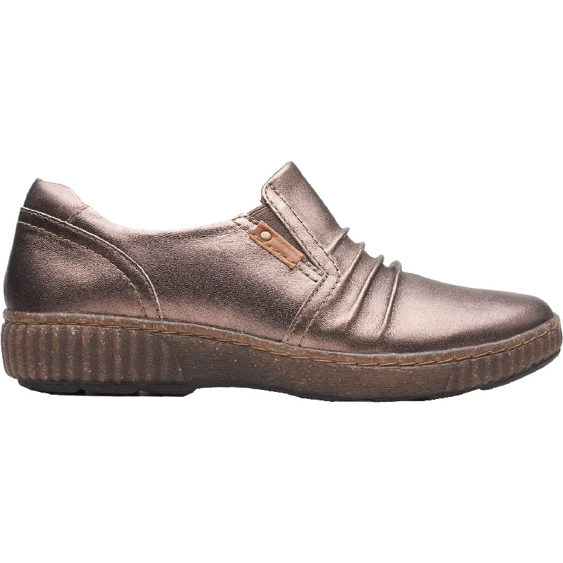 Luxury Sneakers For Sale Women's Clarks Magnolia Faye Bronze Metallic Leather