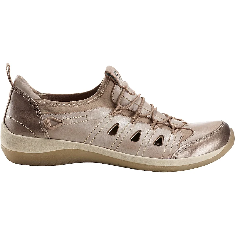 Fashion Sneakers For Work Women's Earth Goodall New Khaki Leather